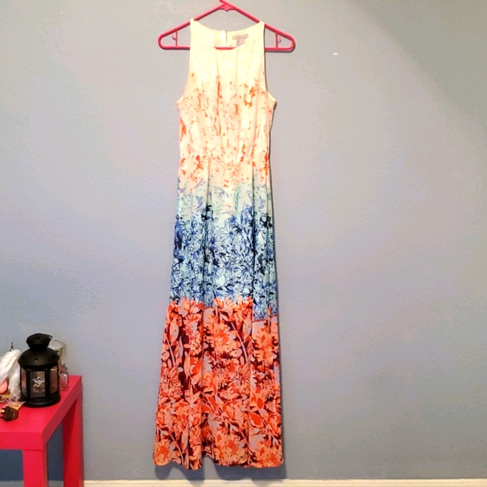 White Coral Maxi Dress